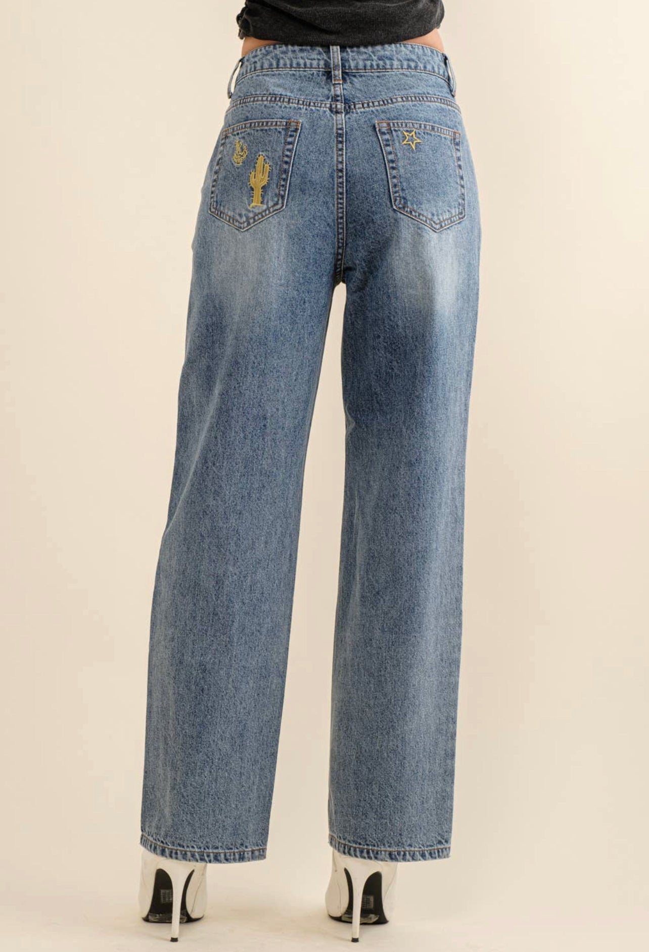Western Embroidered Denim Jeans
